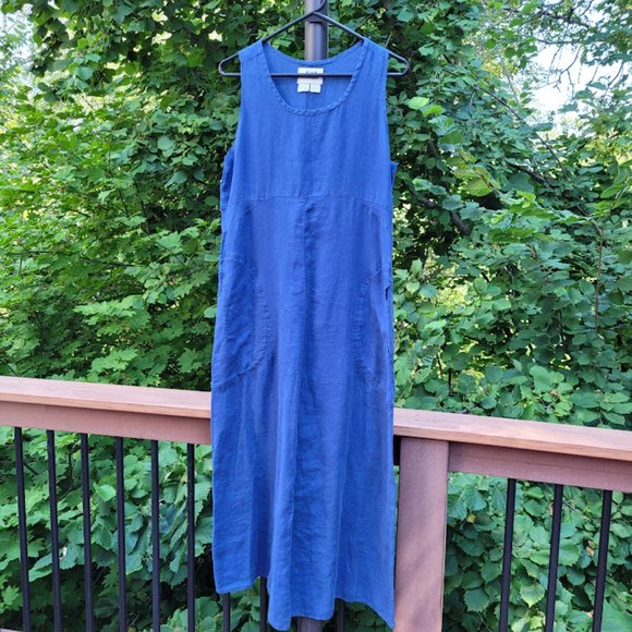 Vtg 9s Flax Jeanne Engelhart Linen 
